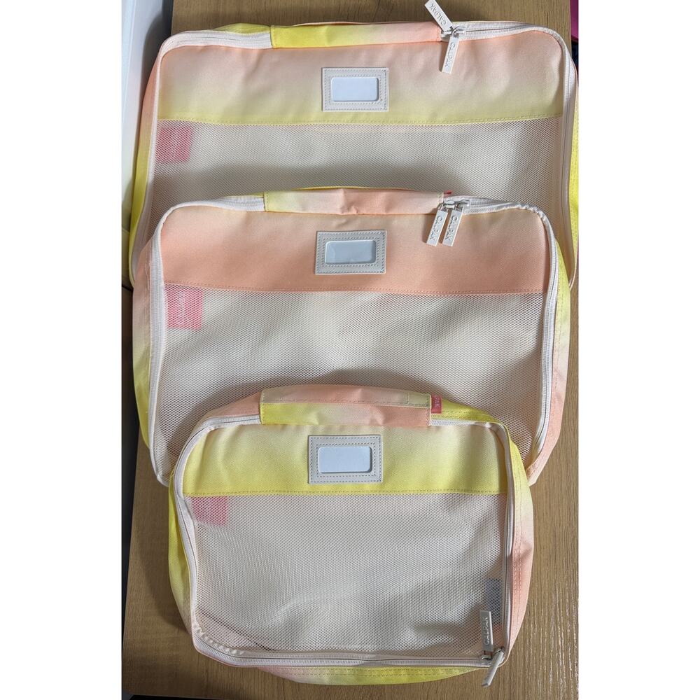CalPak 3 Piece Packing Cube Set Small, Medium, and Large in Sorbet  NWOT